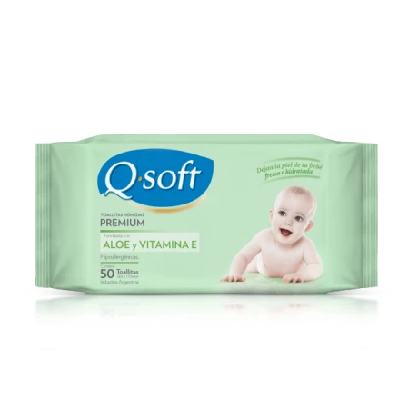 TOALLAS HUMEDAS Q SOFT BABY ALOE VERA FLOWPACK 50 UNI TOALLAS HUMEDAS Q SOFT BABY ALOE VERA FLOWPACK 50 UNI