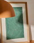 Cuadro abstracto Durkan de papel reciclado verde 100 x 70 cm Cuadro abstracto Durkan de papel reciclado verde 100 x 70 cm