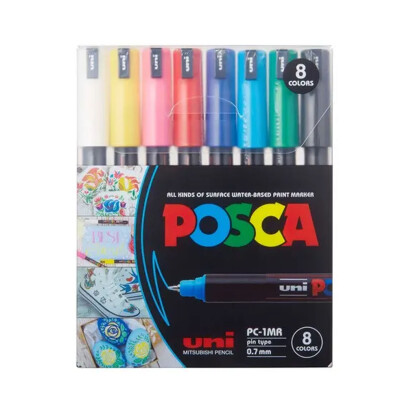 Marcadores Posca PC-1MR 8 colores 0.7 mm Marcadores Posca PC-1MR 8 colores 0.7 mm