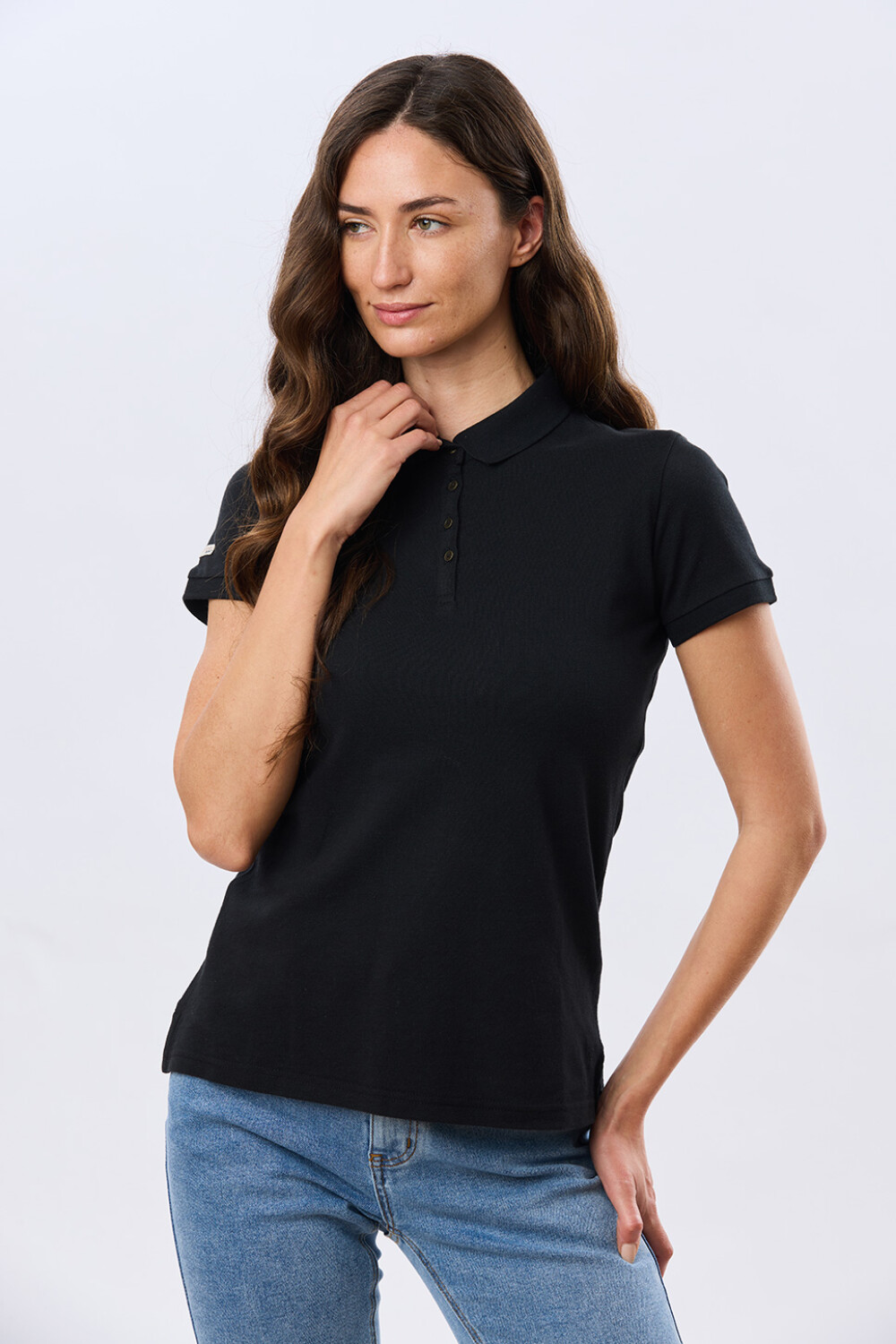 REMERA POLO PIQUÉ Negro