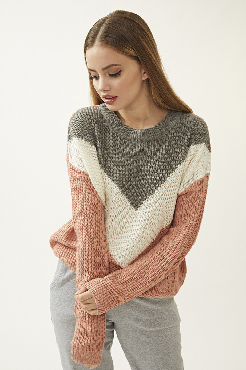 Sweater Chebrón - Gris 