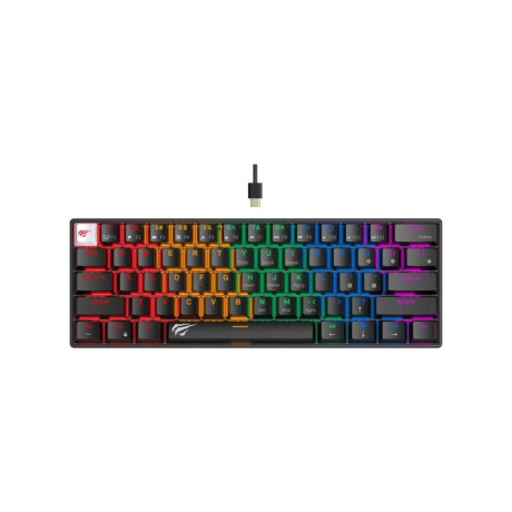 Teclado Gamer Havit Kb903L Rgb Retroiluminado Negro