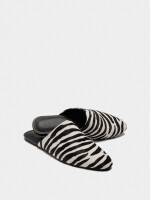 Zapatos De Piel Destalonados Estampado Animal multicolor