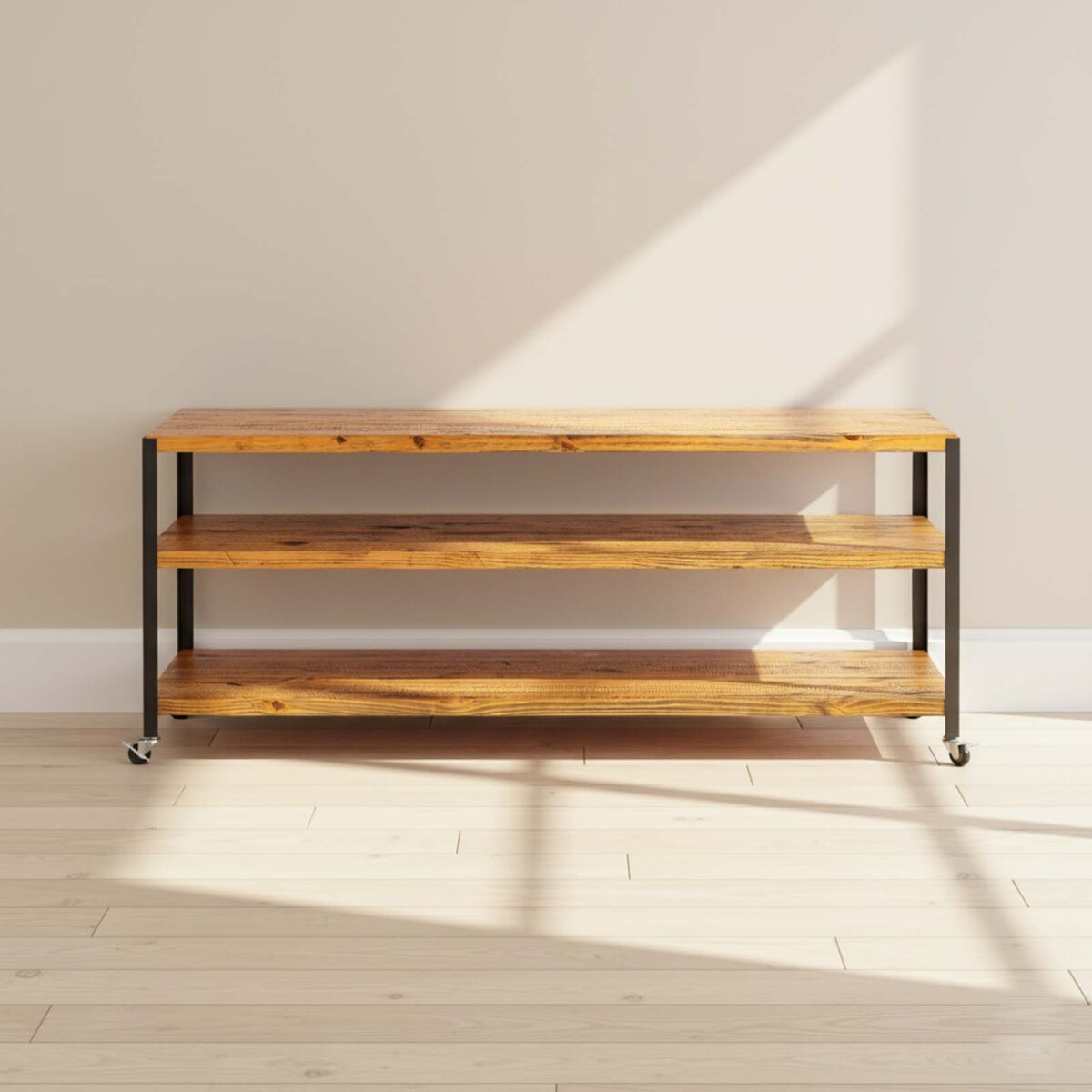 CONSOLA - MADERA-Y-METAL MARRON YORK CASTAÑO 