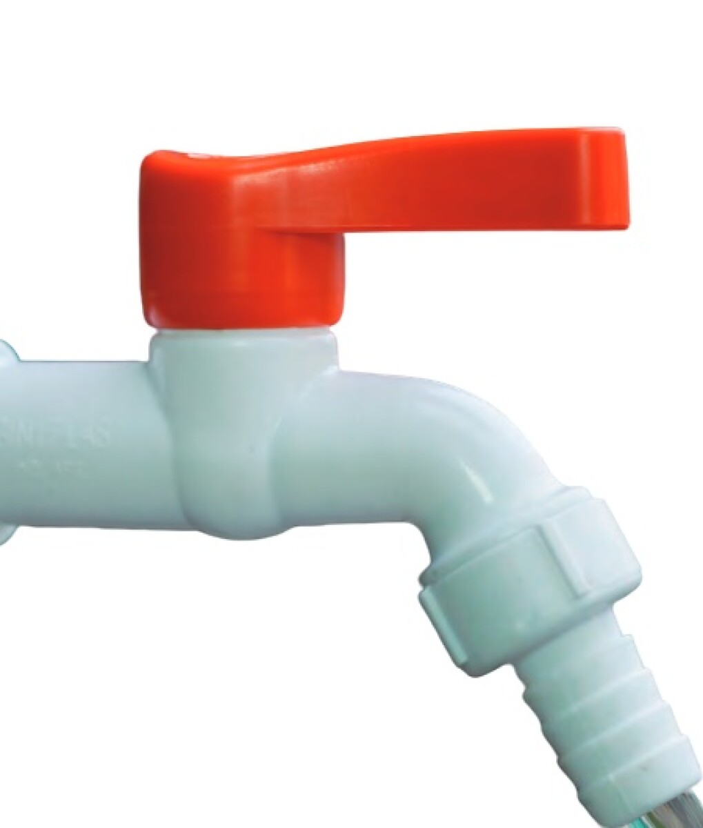 GINYPLAS CANILLA ESFÉRICA DE 1/2 PULGADA VOLANTE NARANJA 