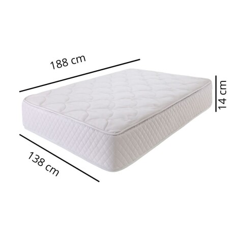 COLCHON DE ESPUMA 2 PLAZAS 14CM DENSIDAD Colchón De Espuma 2 Plazas 14cm Densidad Blanco