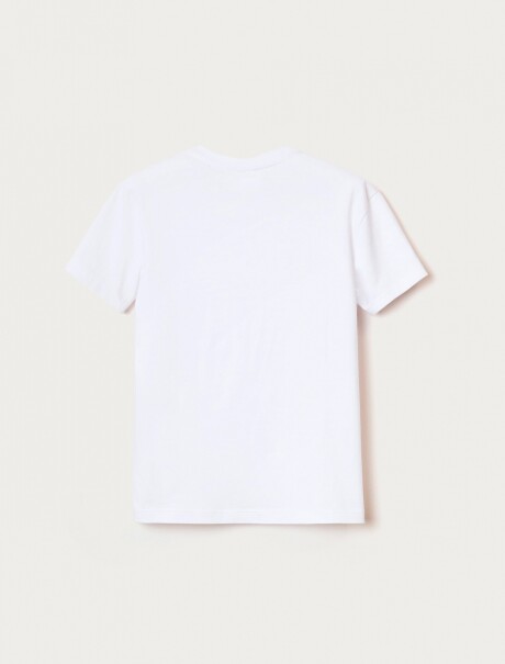 CAMISETA BÁSICA DE ALGODÓN BLANCO