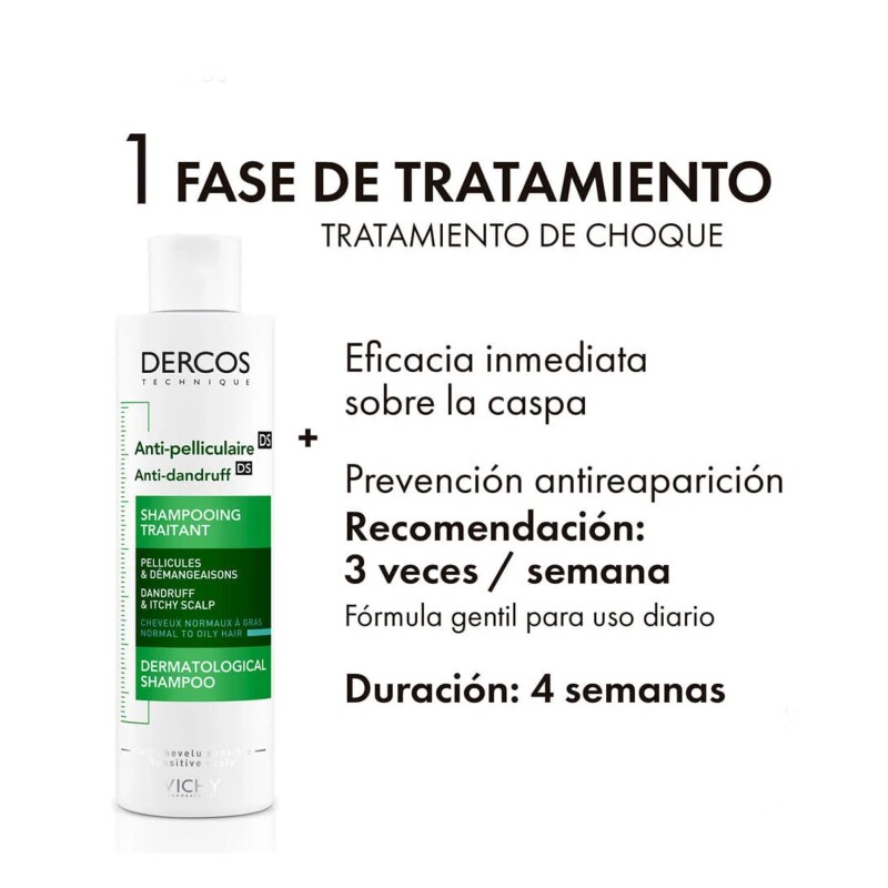 Shampoo Para Cabello Graso Vichy Dercos Anticaspa 390ml Shampoo Para Cabello Graso Vichy Dercos Anticaspa 390ml
