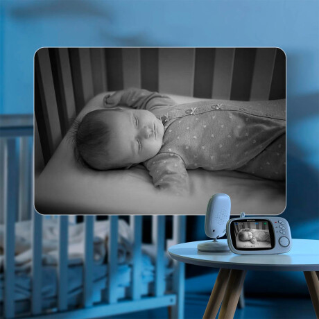 "Baby Call 3.5"" Cámara Monitor Bebe Inalám Temperatura" Blanco