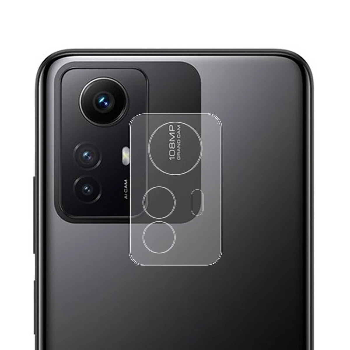 Vidrio Protector de Cámara 9H para Xiaomi Redmi Note 12S - Negro 