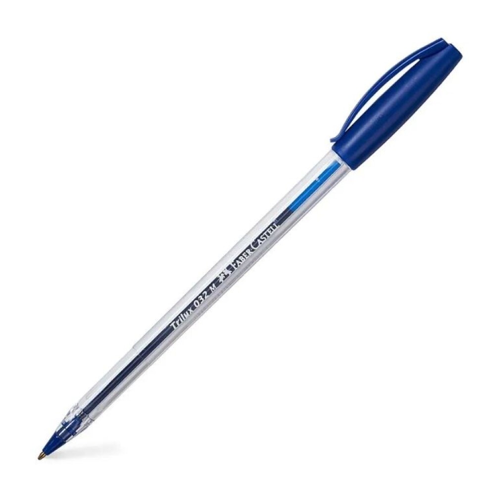 Bolígrafo Trilux Azul Faber-Castell #Bolígrafo Faber Trilux 032 T/Med.Az.