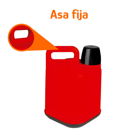 Bidón Térmico 5L Frio/Calor Tapa Manija Reforzada Portátil Rojo