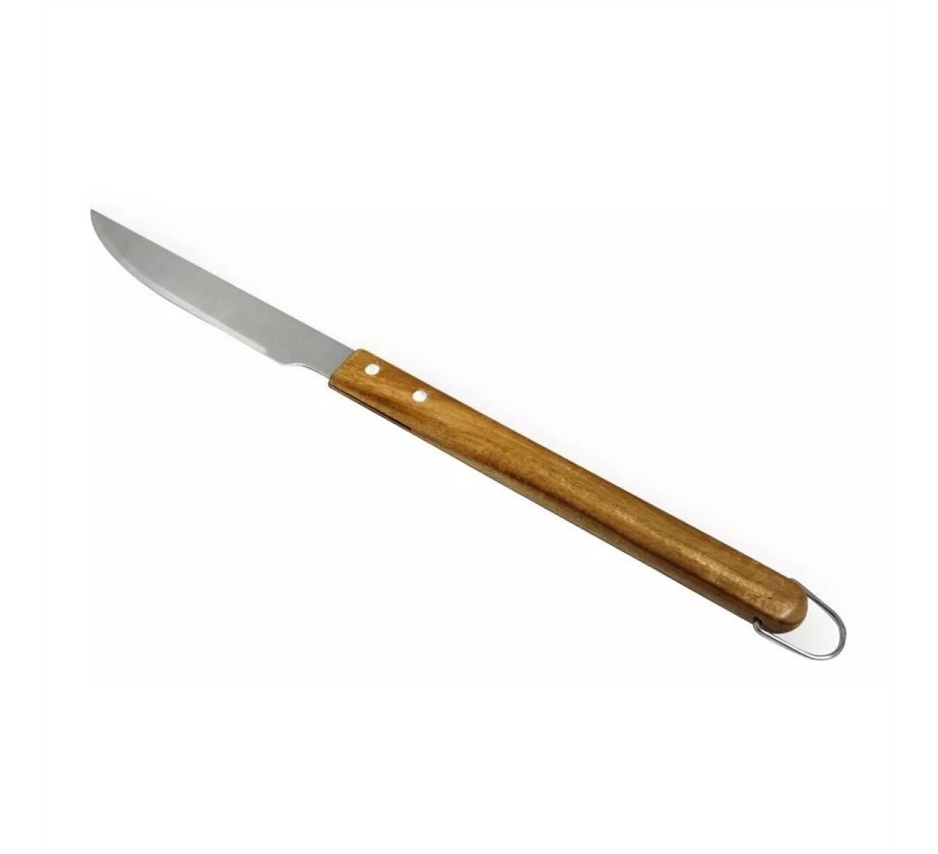 Cuchillo Para Asado Parrilla De Acero Inoxidable Y Madera - Natural 