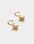 Aros Argollas Con strass Aros Argolla Dije Abeja - Dorado