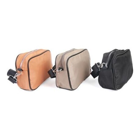 Bandolera Canva Osaka beige con compartimentos funcionales Beige