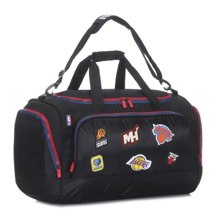 Bolso NBA Deportivo Clásico Negro - Rojo - Azul