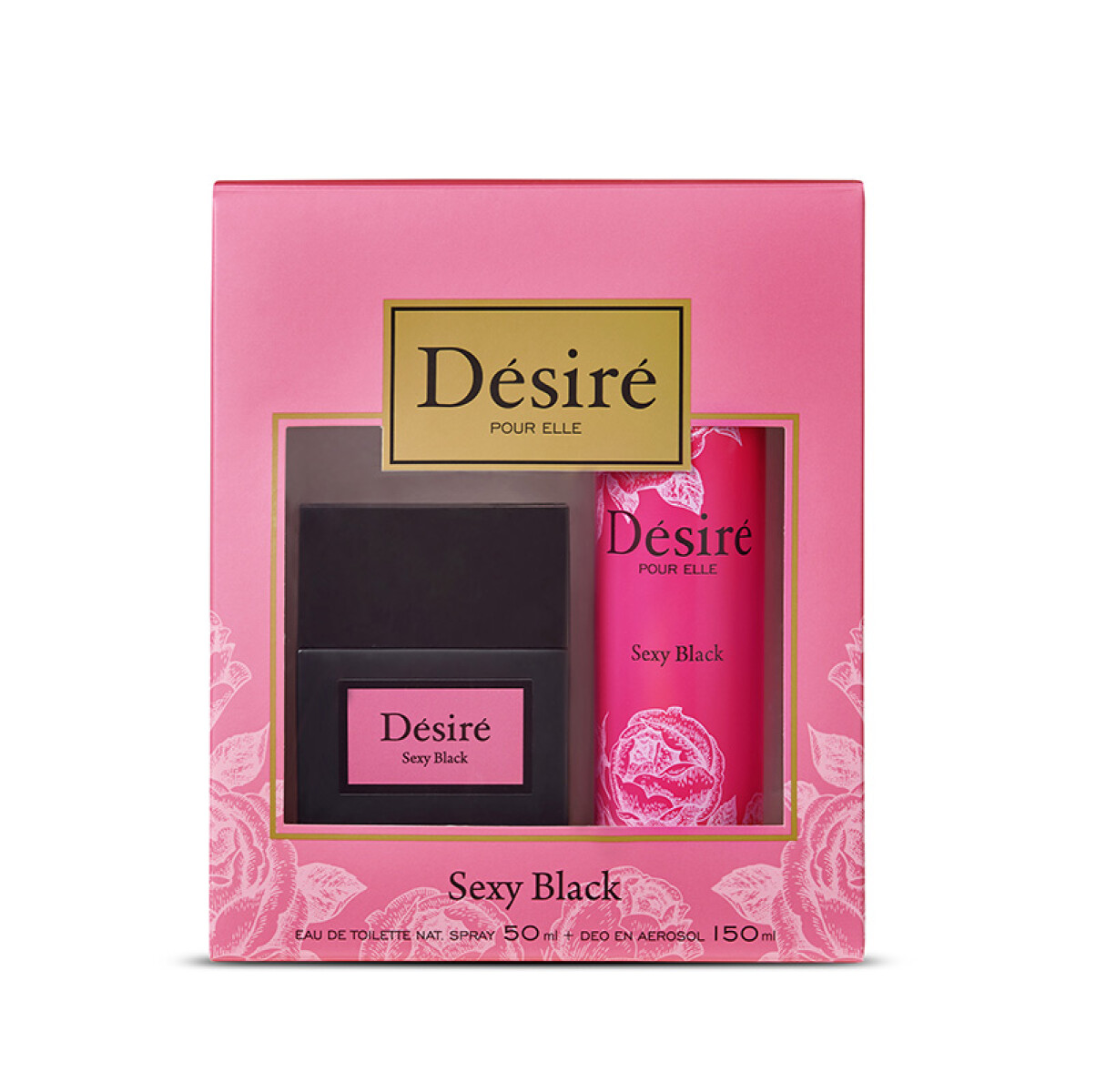 Estuche Desiré Edt + Deo aerosol - Sexy Black 