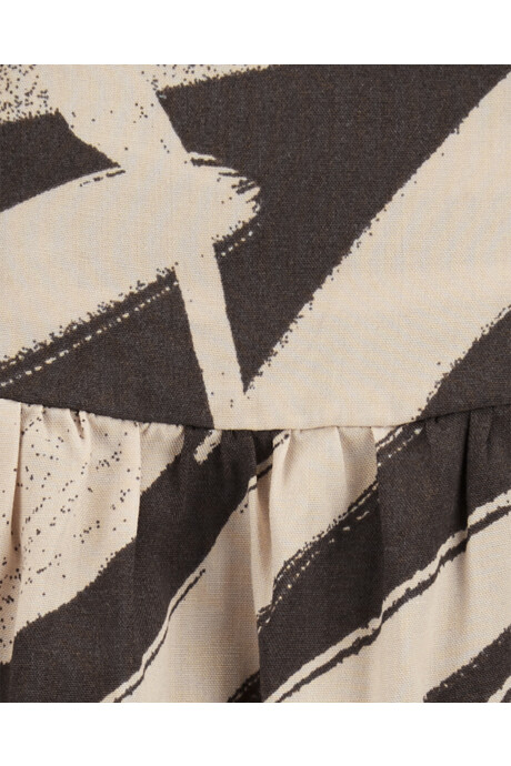 Vestido de popelina Ecovero, escalonado, diseño cebra Sin color