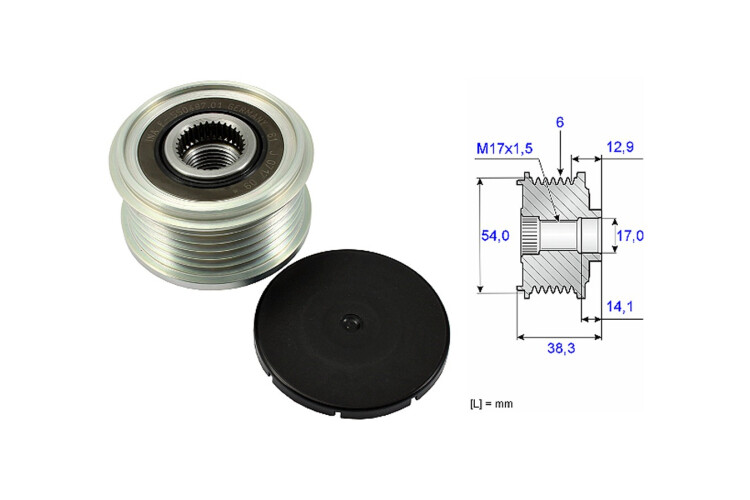 Polea Alternador Marcha Libre Alt Chev Corsa Citroen C4 Cactus/C-Elysee/Berlingo/C3 Aircross/C3 Opel Corsa/Combo/Grandland Pe Polea Alternador Marcha Libre Alt Chev Corsa Citroen C4 Cactus/C-Elysee/Berlingo/C3 Aircross/C3 Opel Corsa/Combo/Grandland Pe