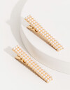 Horquillas con Accesorios Perla Set De Hebillas Con Perlas - Combinacion Bicolor