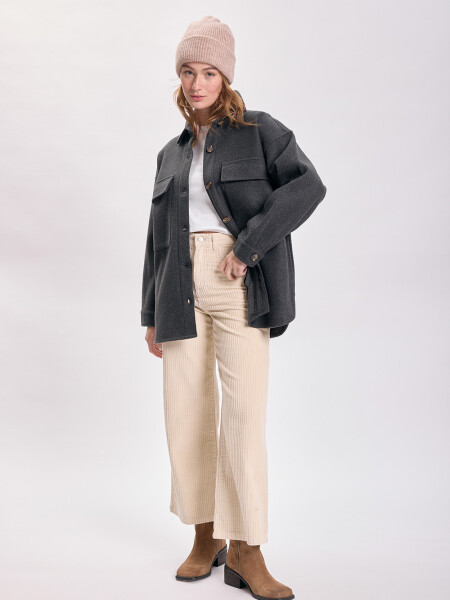 Pantalón pana ancho Beige