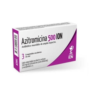 Azitromicina Ion 500 Mg. 3 Comp. Azitromicina Ion 500 Mg. 3 Comp.