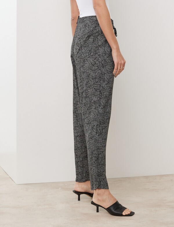 Pantalon Printed NEGRO/BLANCO