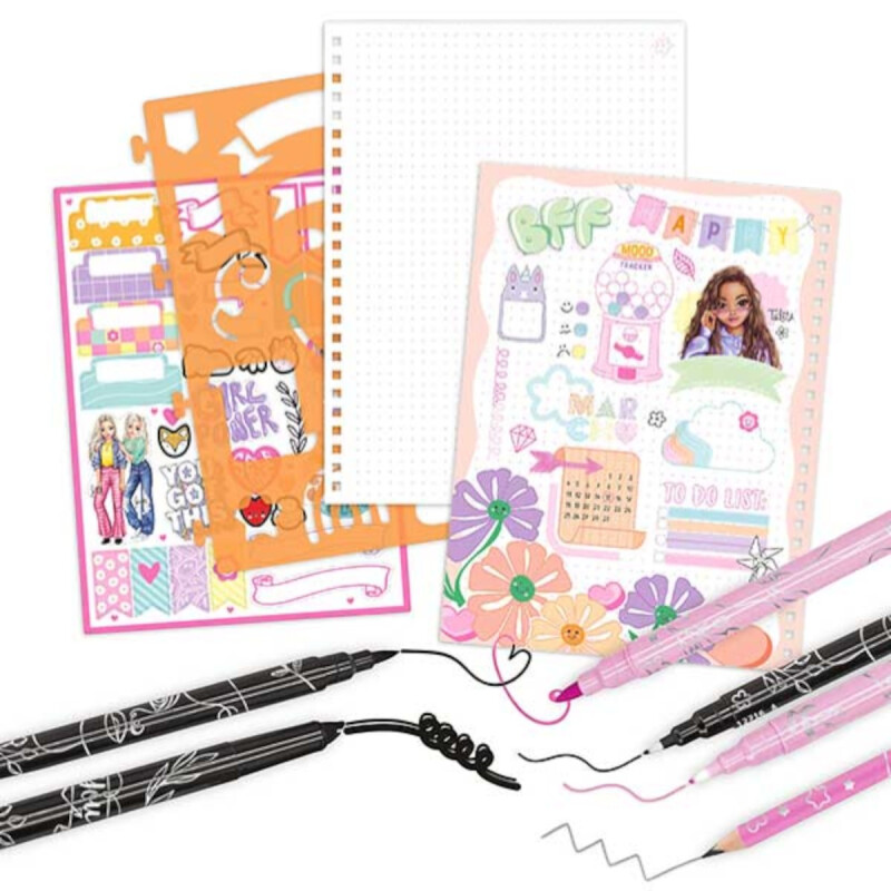 Mi Diario Intimo Set Con Marcadores Y Pegatinas Rosa Top Model Mi Diario Intimo Set Con Marcadores Y Pegatinas Rosa Top Model