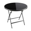 MESA RED AUXILIAR NEGRA PLEGABLE 70CM Unica