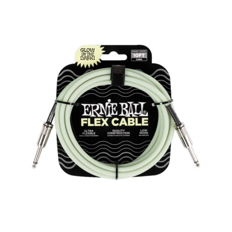 Cable Guitarra Ernie Ball Flex Cable Glow In Dark 3 Mt