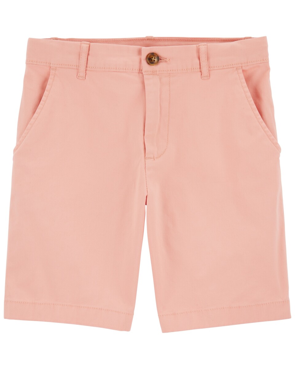 Short de algodón, clásico, salmón 