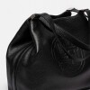 Bolso Eterial En Cuero Graneado Negro