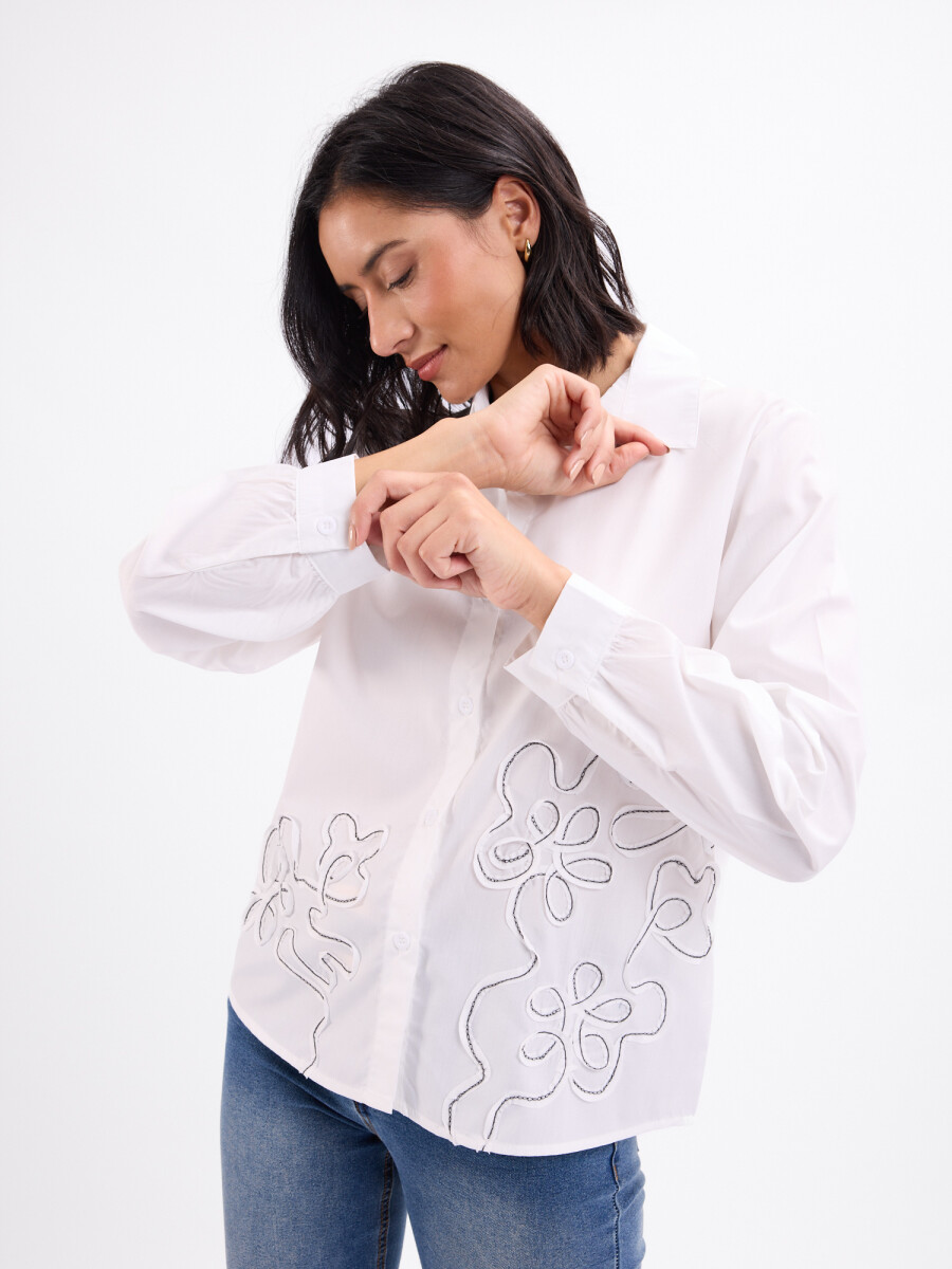 Camisa pespunte Laila - blanco 