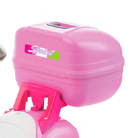 Moto A Batería Con Reversa Luces Y Sonido + Casco Rosa
