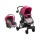 Coche de bebé + silla para auto Bebesit Travel System Alfa Rosa