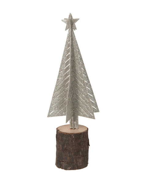 ARBOL NAVIDAD BRILLO C/BASE MADERA 8X8X23CM ARBOL NAVIDAD BRILLO C/BASE MADERA 8X8X23CM