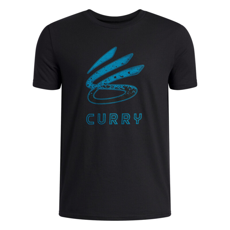 Curry Logo Tee-WHT BLK-003