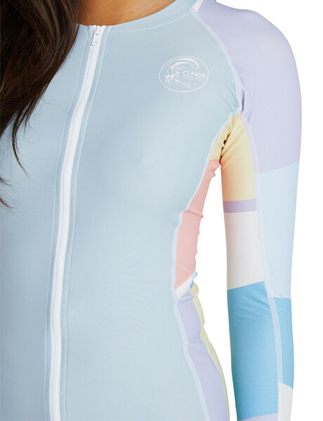 Bahia Front Zip Rash Vest · Manga Larga Sundae