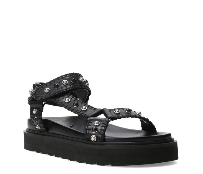 Sandalia de Mujer Miss Carol FEXI con tachas Negro