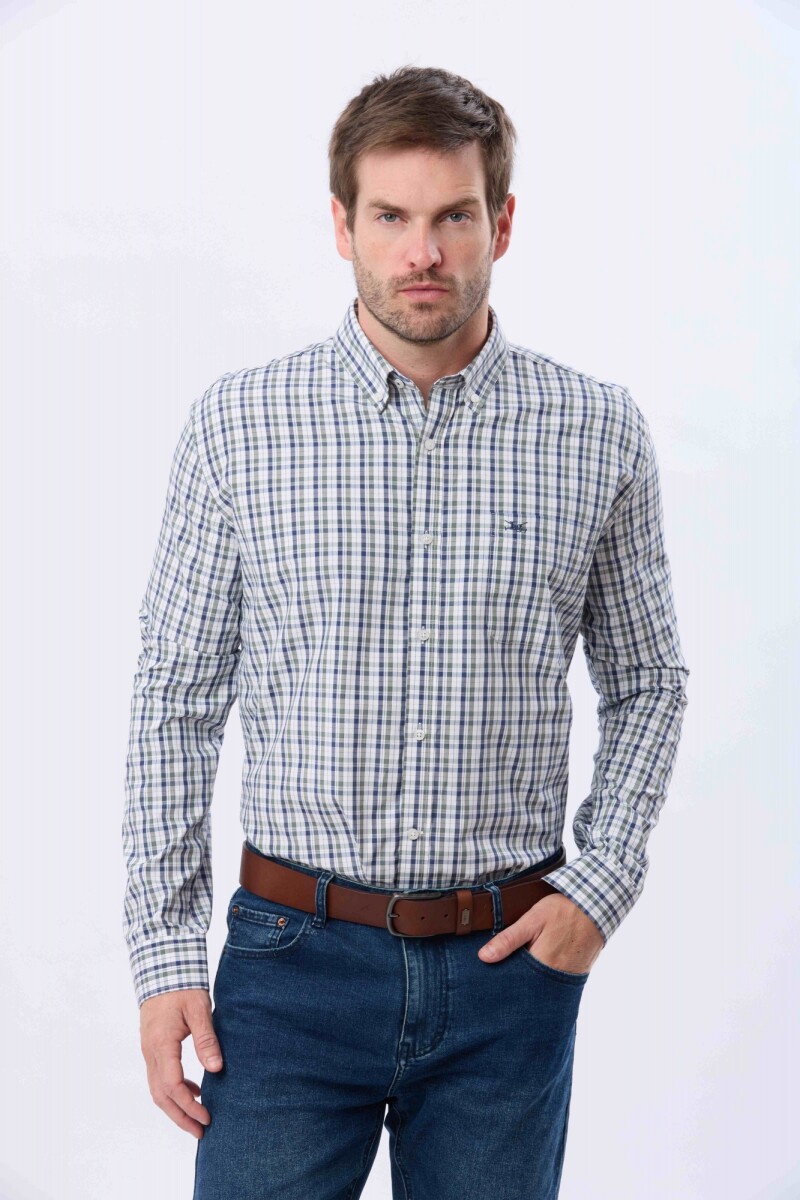 CAMISA CUADROS - Azul 