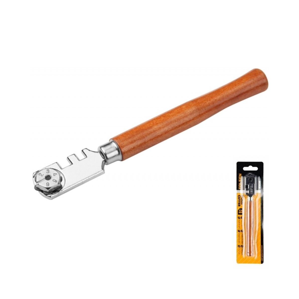 CORTADOR VIDRIO 130mm RUEDA +6 REP. M/MAD TOLSEN Cortador Vidrio 130mm Rueda +6 Rep. M/mad Tolsen