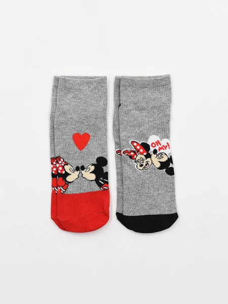 MEDIA ADULTO DISNEY MICKEY GRIS