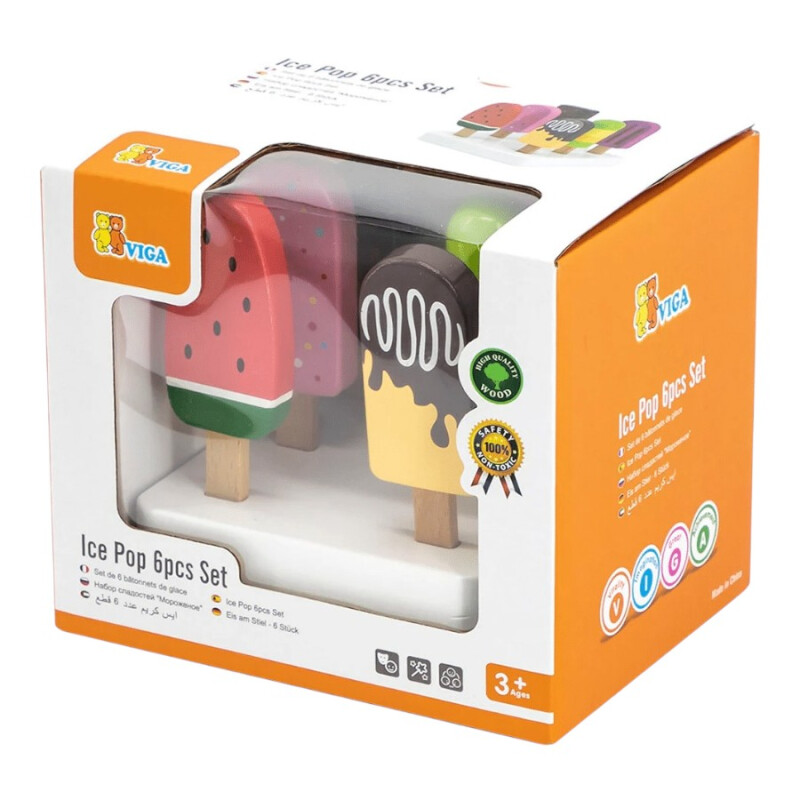 Set Paletas Heladas Madera Viga Set Paletas Heladas Madera Viga