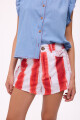 SHORT FRESA PRINT Rayas Rojos