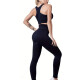 Conjunto Deportivo Dama X3 Piezas Calza Top Ejercicio Yoga Negro