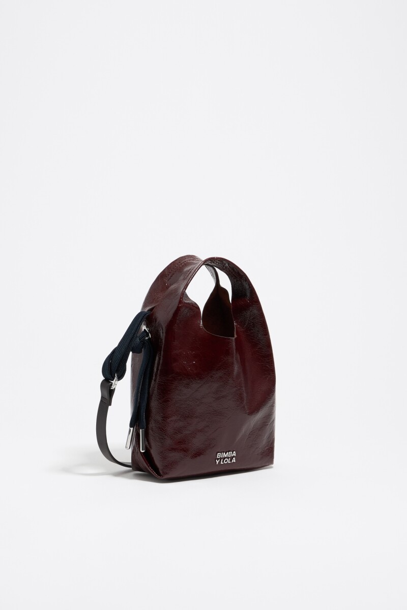 BOLSO DE MANO PIEL NEGRO Marron