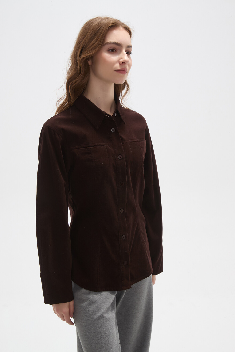 Camisa Ravika Chocolate