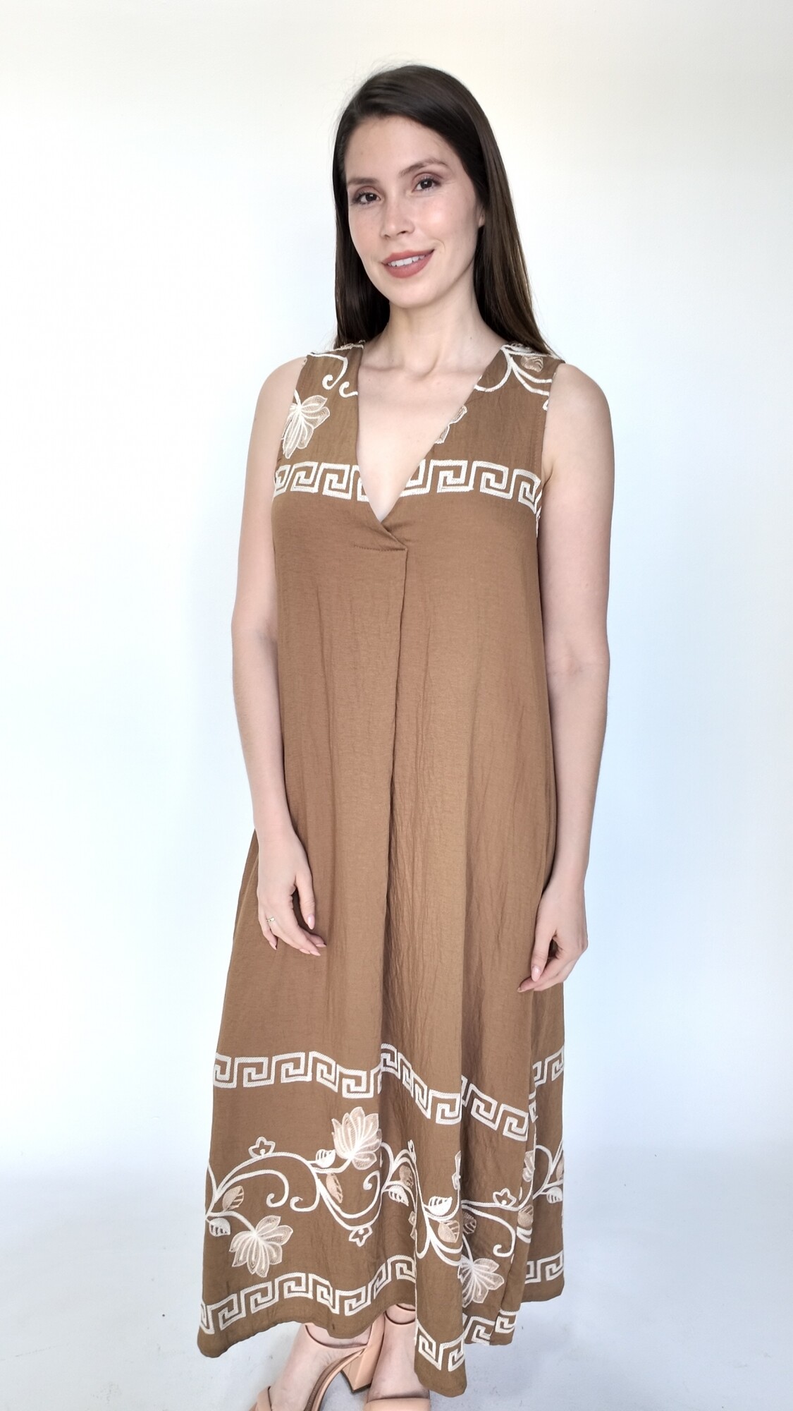 Vestido Khalira Marrón