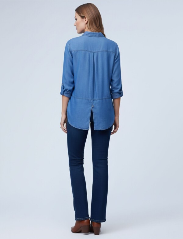 Camisa Tencel JEAN OSCURO