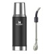Set Stanley Termo tapa mate 2en1 800ml + Bombilla Negro